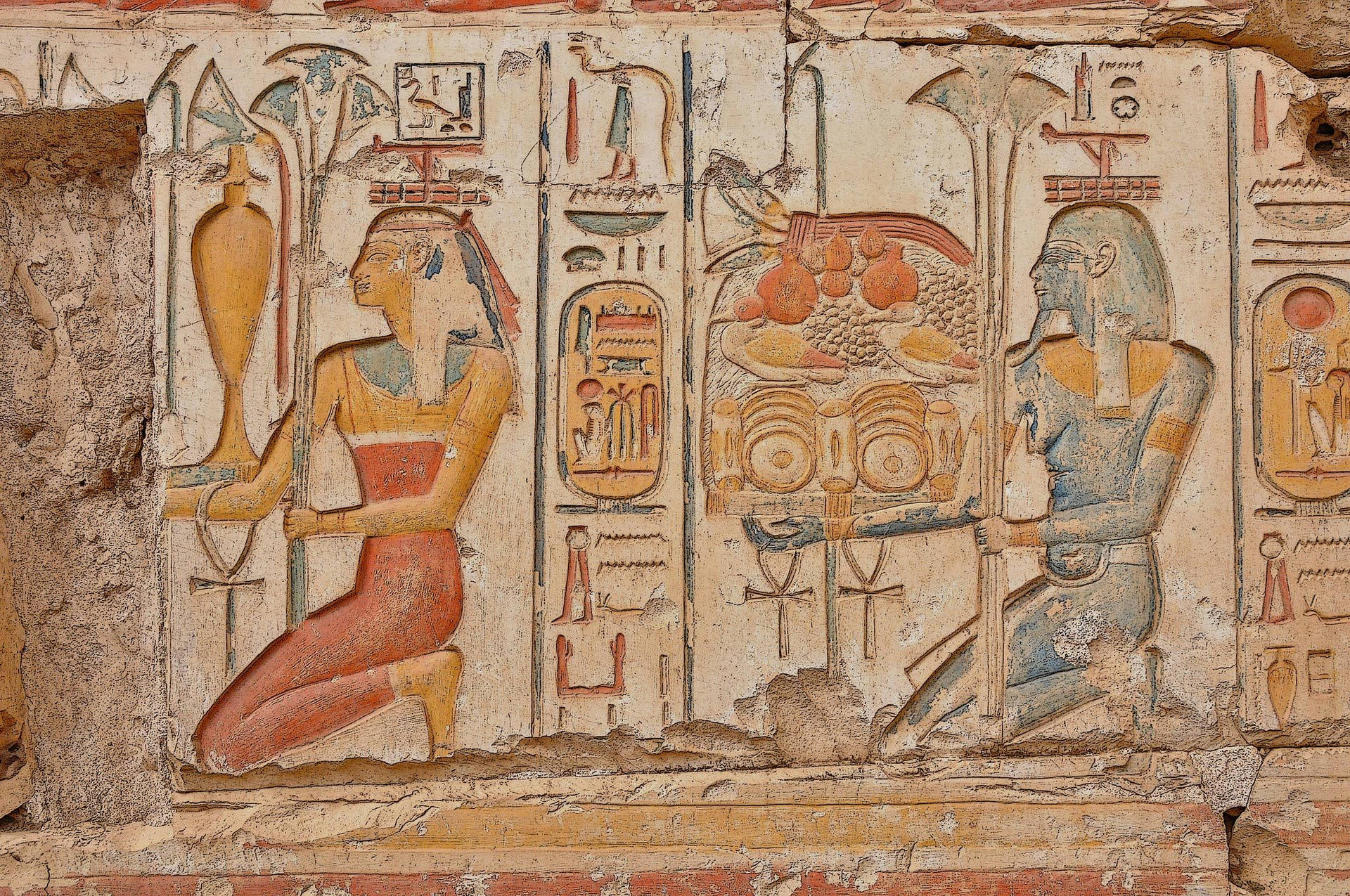 Temple Hieroglyphs Egypt Wallpaper