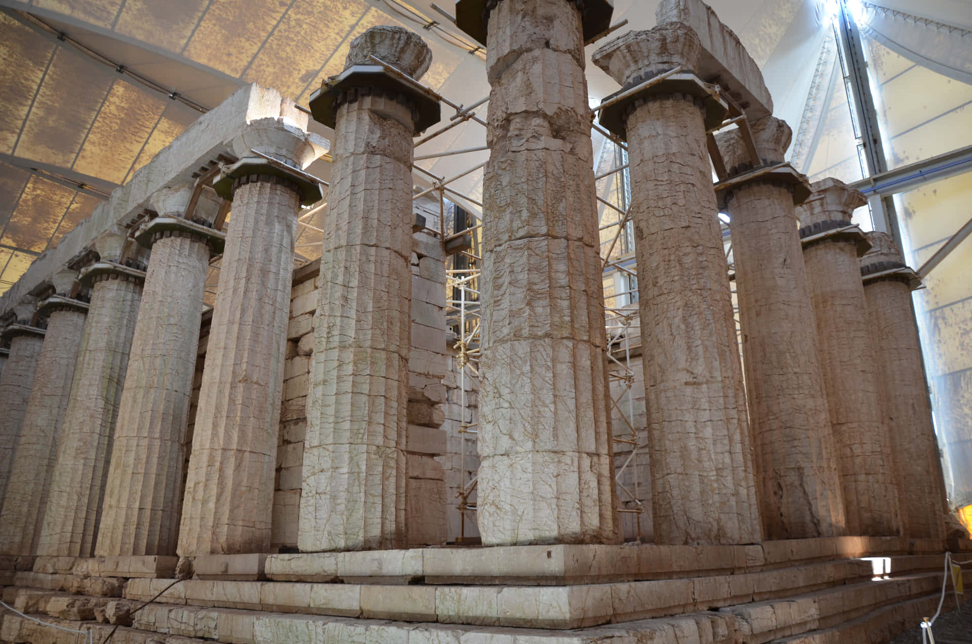 Temple Of Apollo Epicurius In The Sanctuary Of Bassae Wallpaper