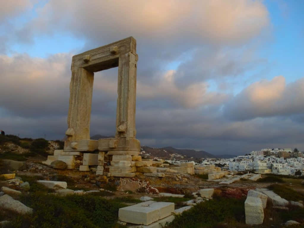 Temple Of Apollo On The Island Of Naxos Wallpaper