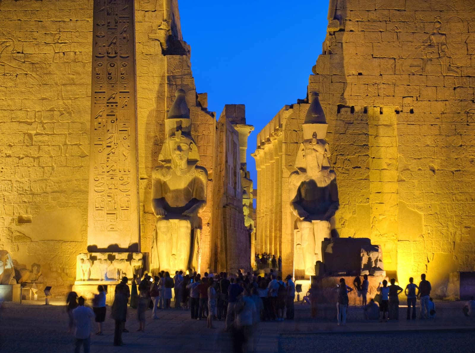Temple Of Luxor With Tourists Picture