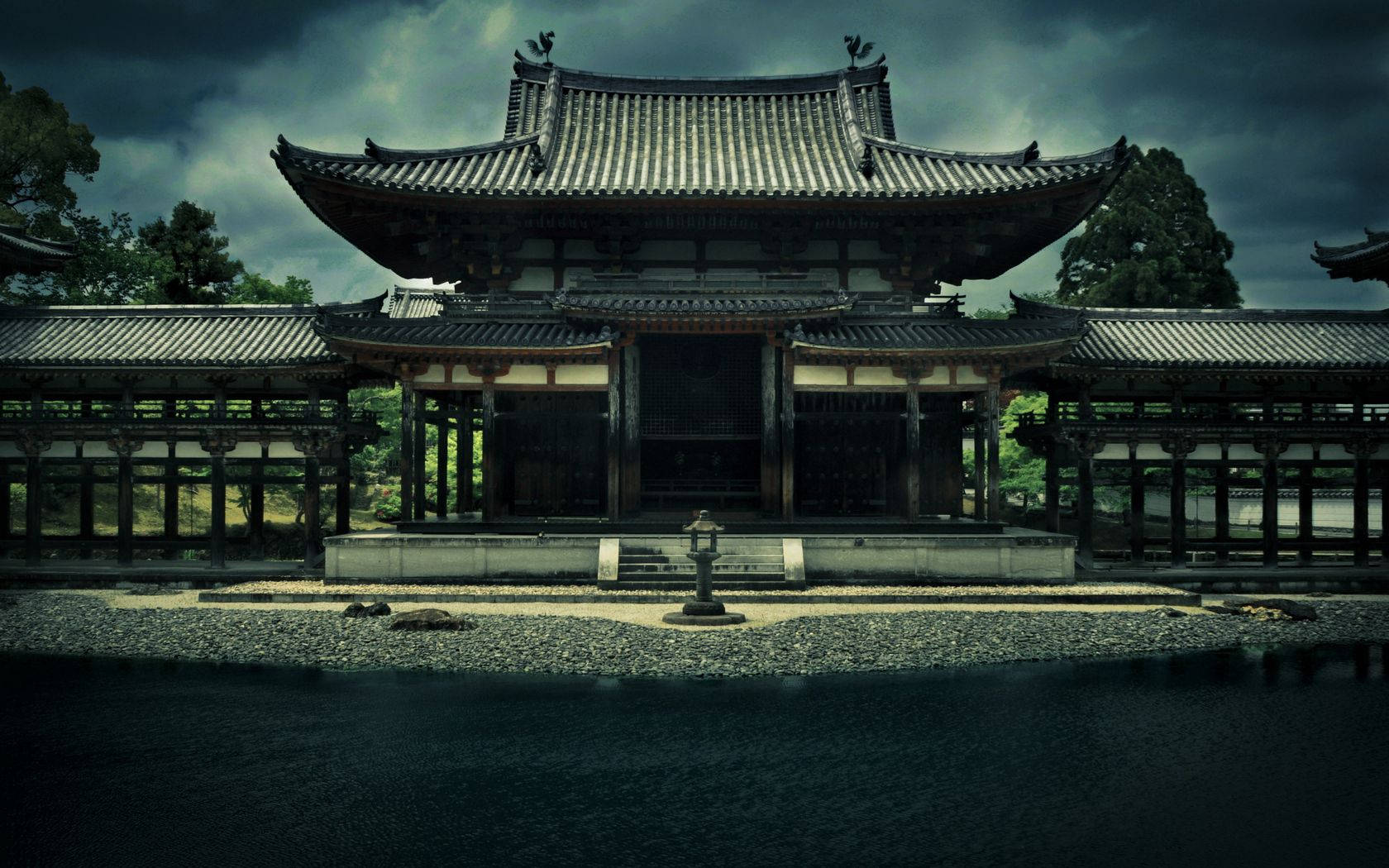 Conjuntodel Templo Sagrado De Phoenix, Japón Fondo de pantalla