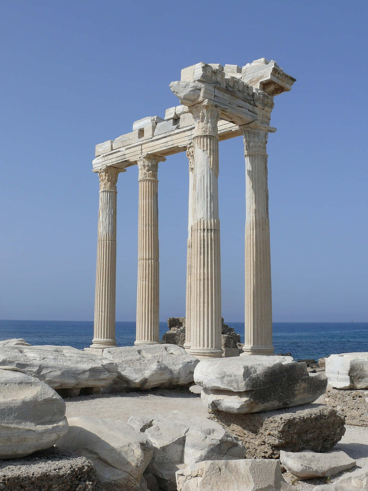 Templode Apolo En Grecia Fondo de pantalla