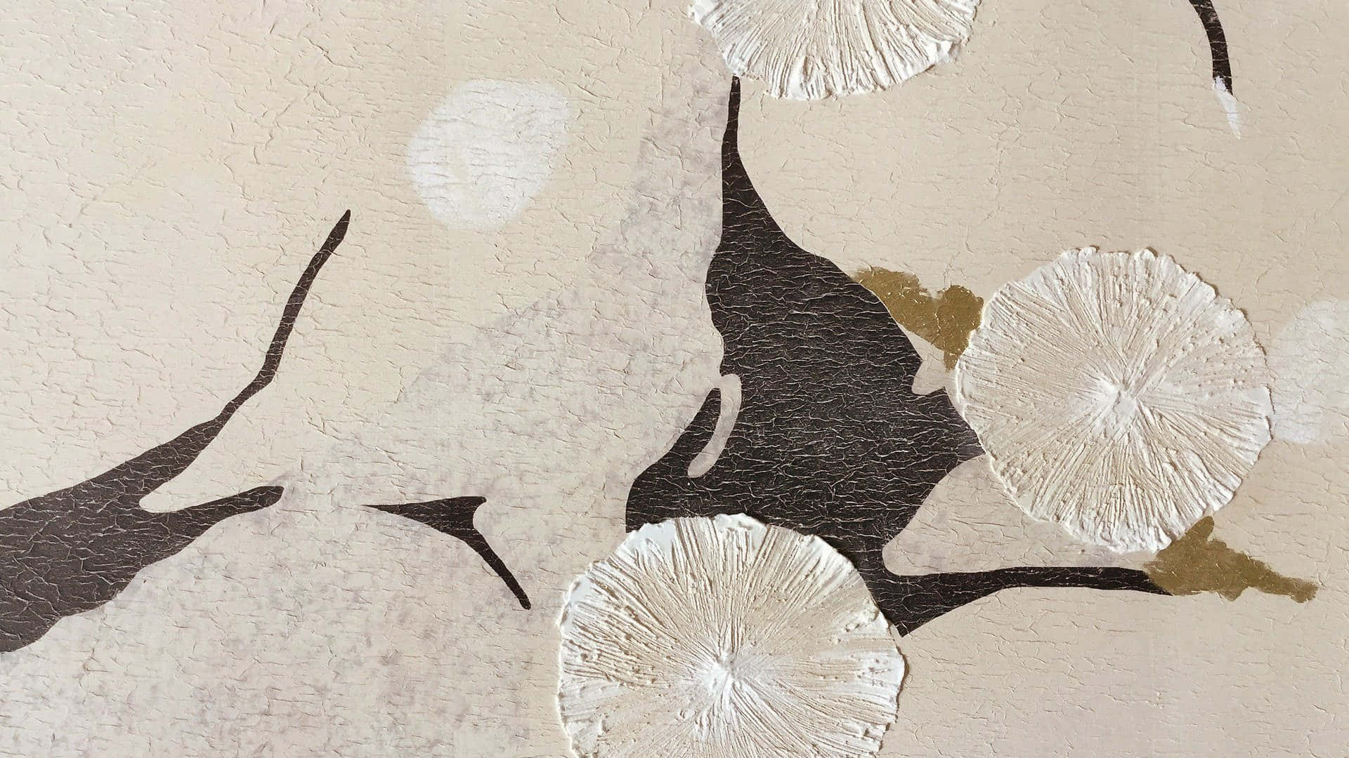 Tender Beige Art Wallpaper
