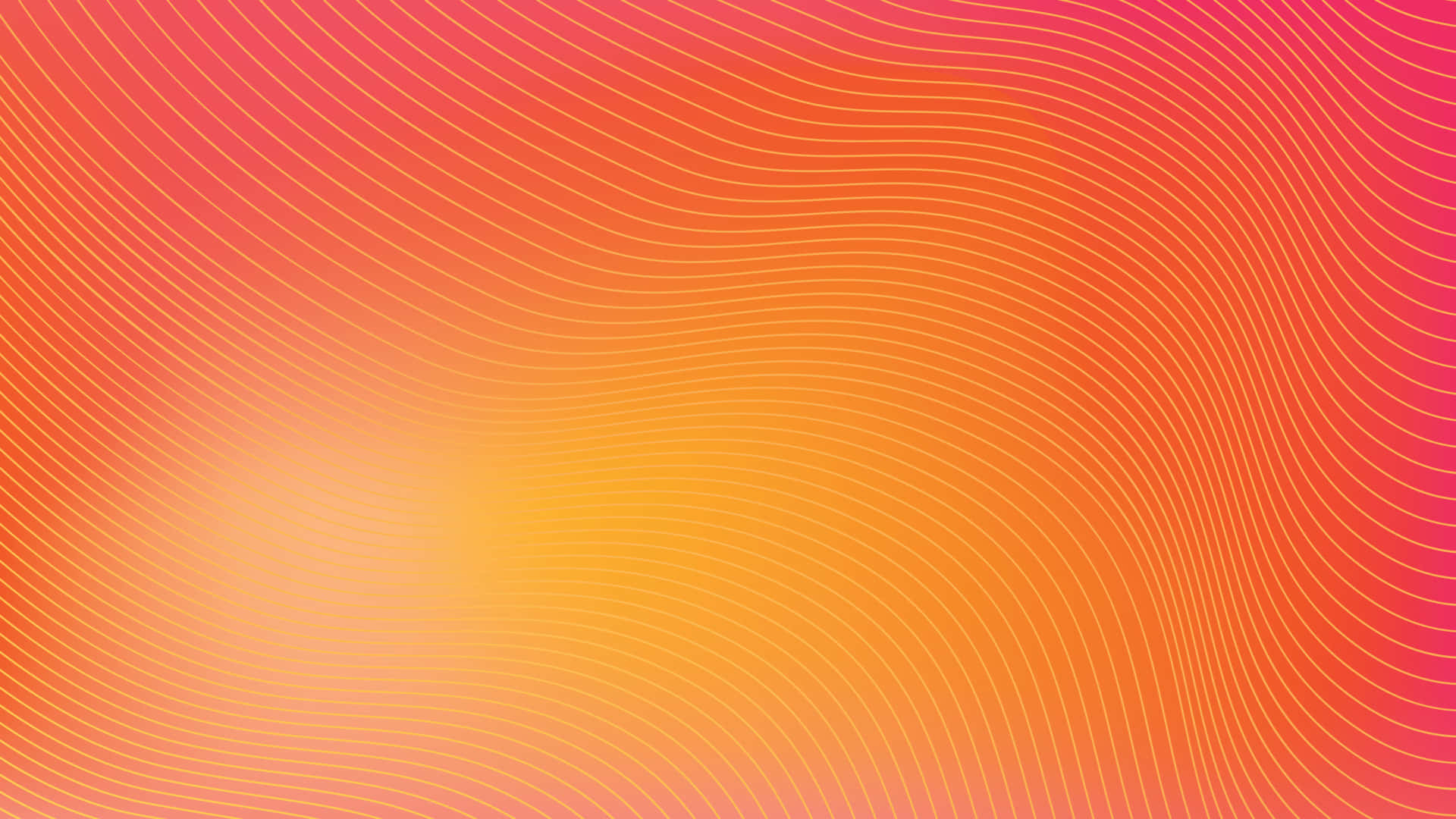 Tender Orange Wave Pattern Wallpaper