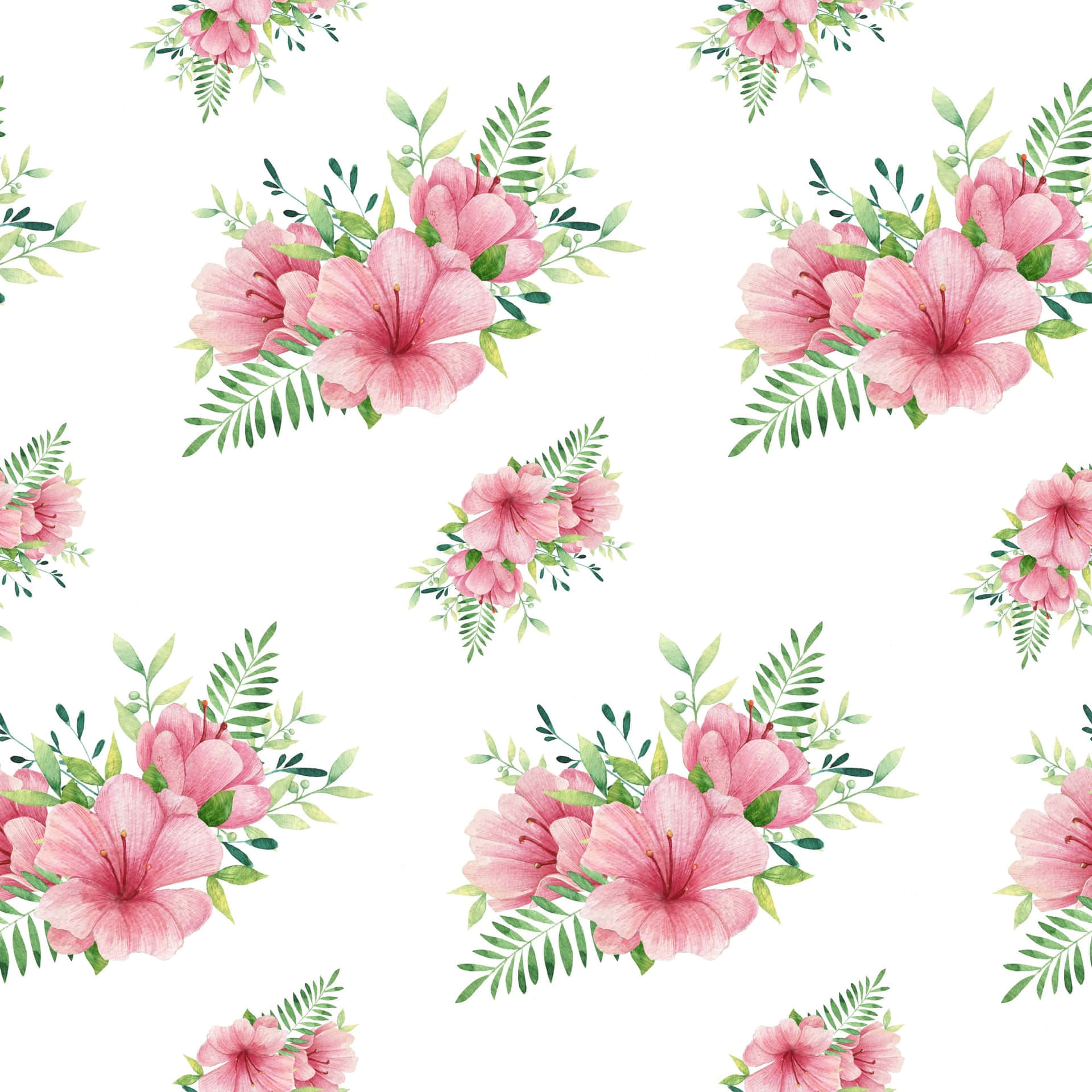 Tender Tropical Flower Wallpaper