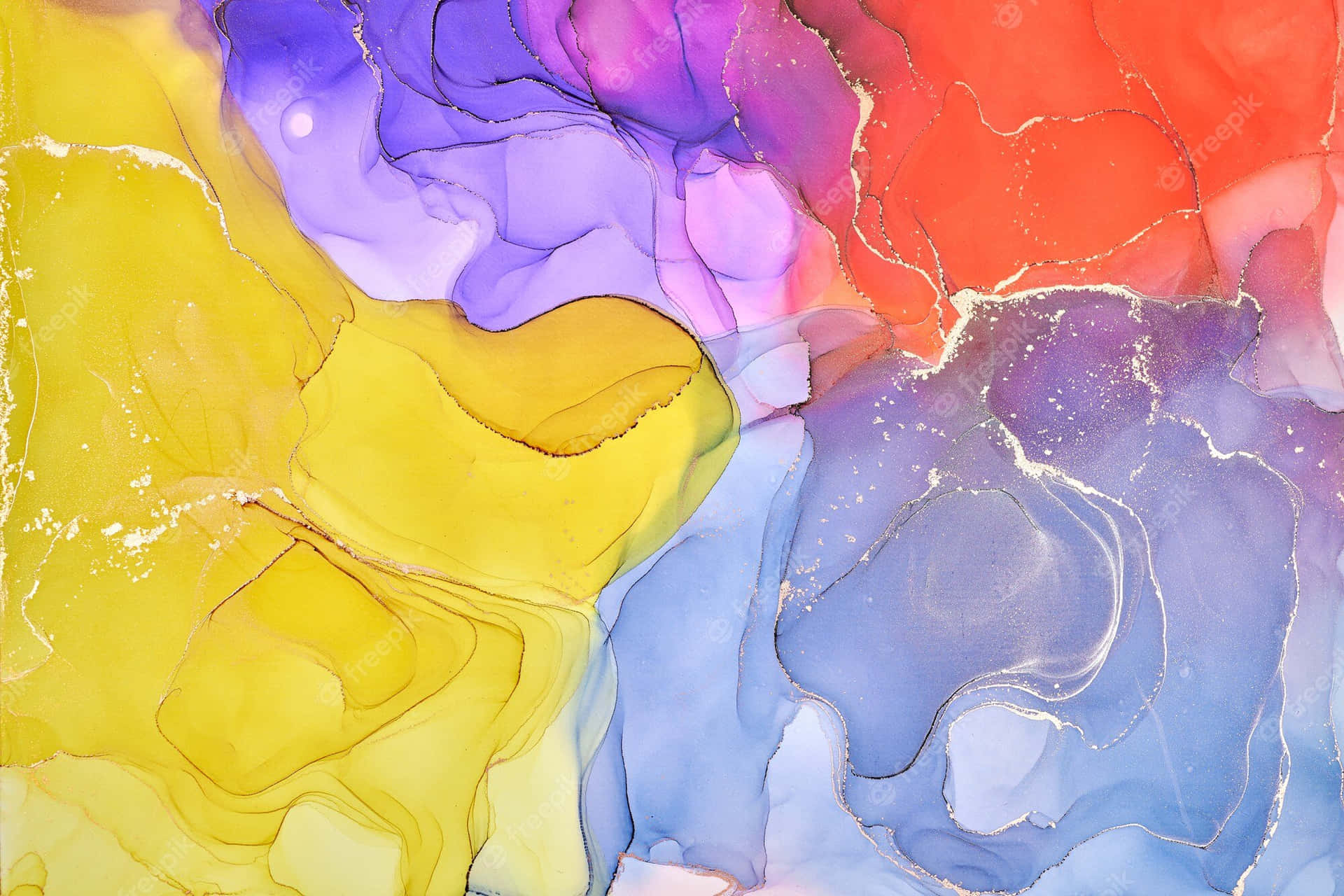 Tender Water Color Splashes Wallpaper