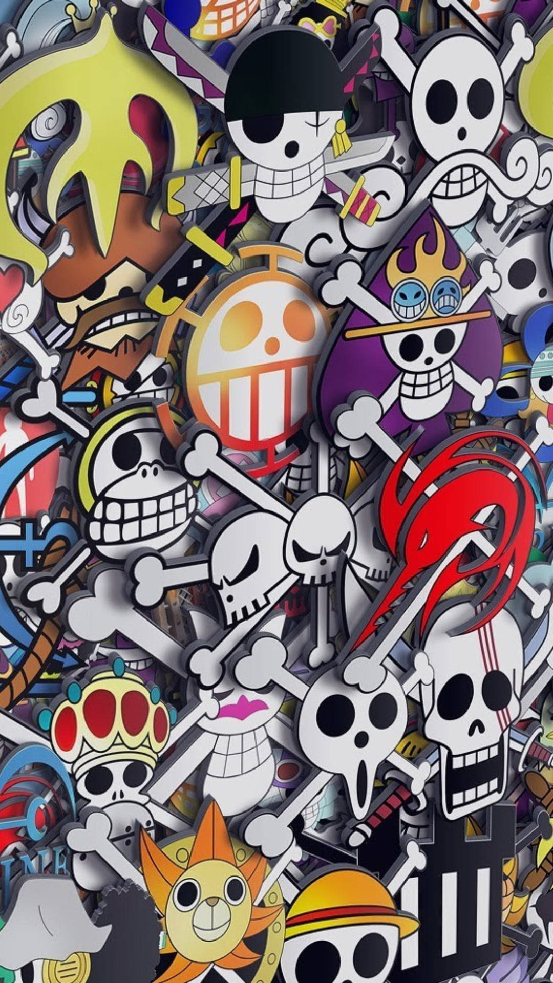 Tengkorak One Piece Skulls Wallpaper