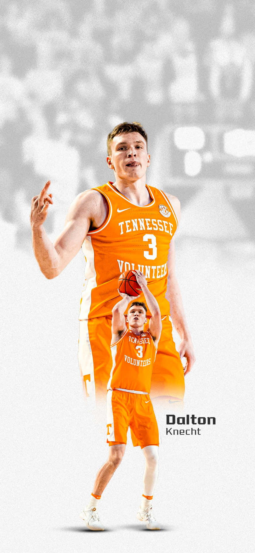 Tennessee Basketball Player Action Shot Wallpaper