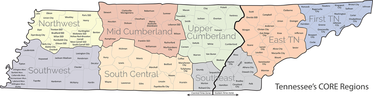 Download Tennessee Core Regions Map | Wallpapers.com