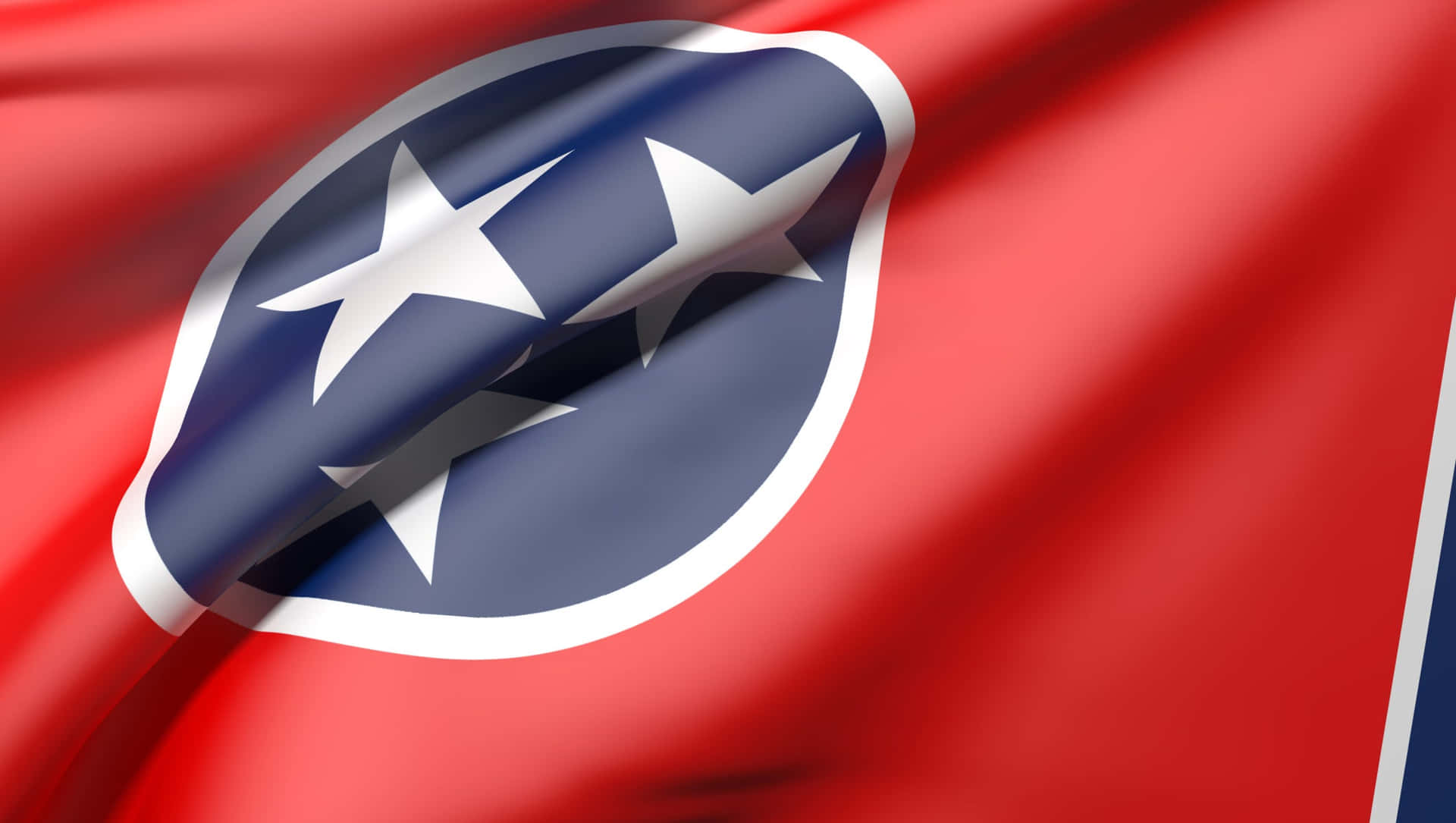 The Bold and Vibrant Flag of Tennessee Wallpaper