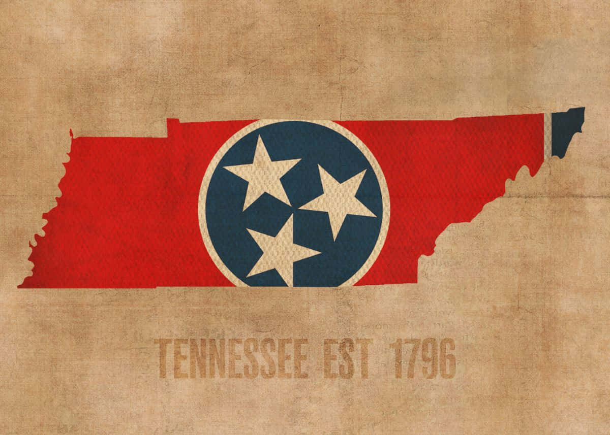 Voealto Com A Bandeira Do Tennessee. Papel de Parede