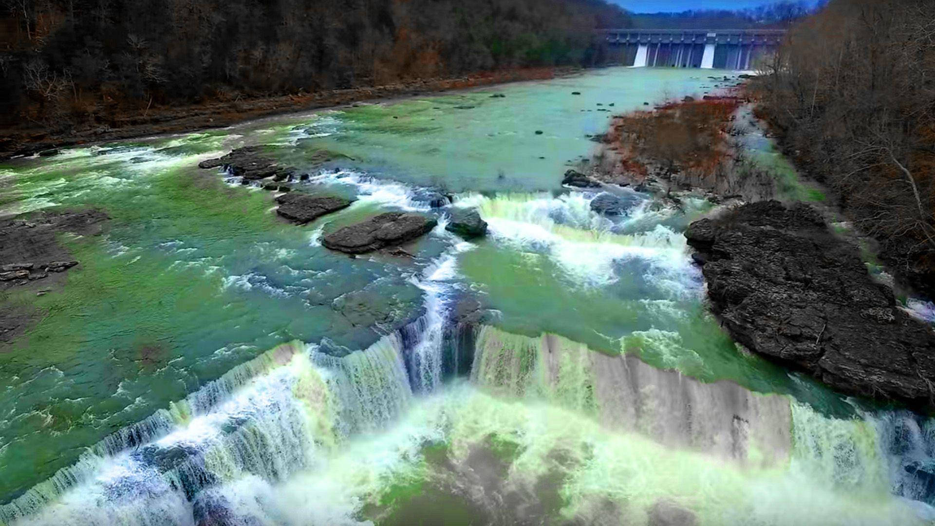 Tennessee Rock Island River Wallpaper
