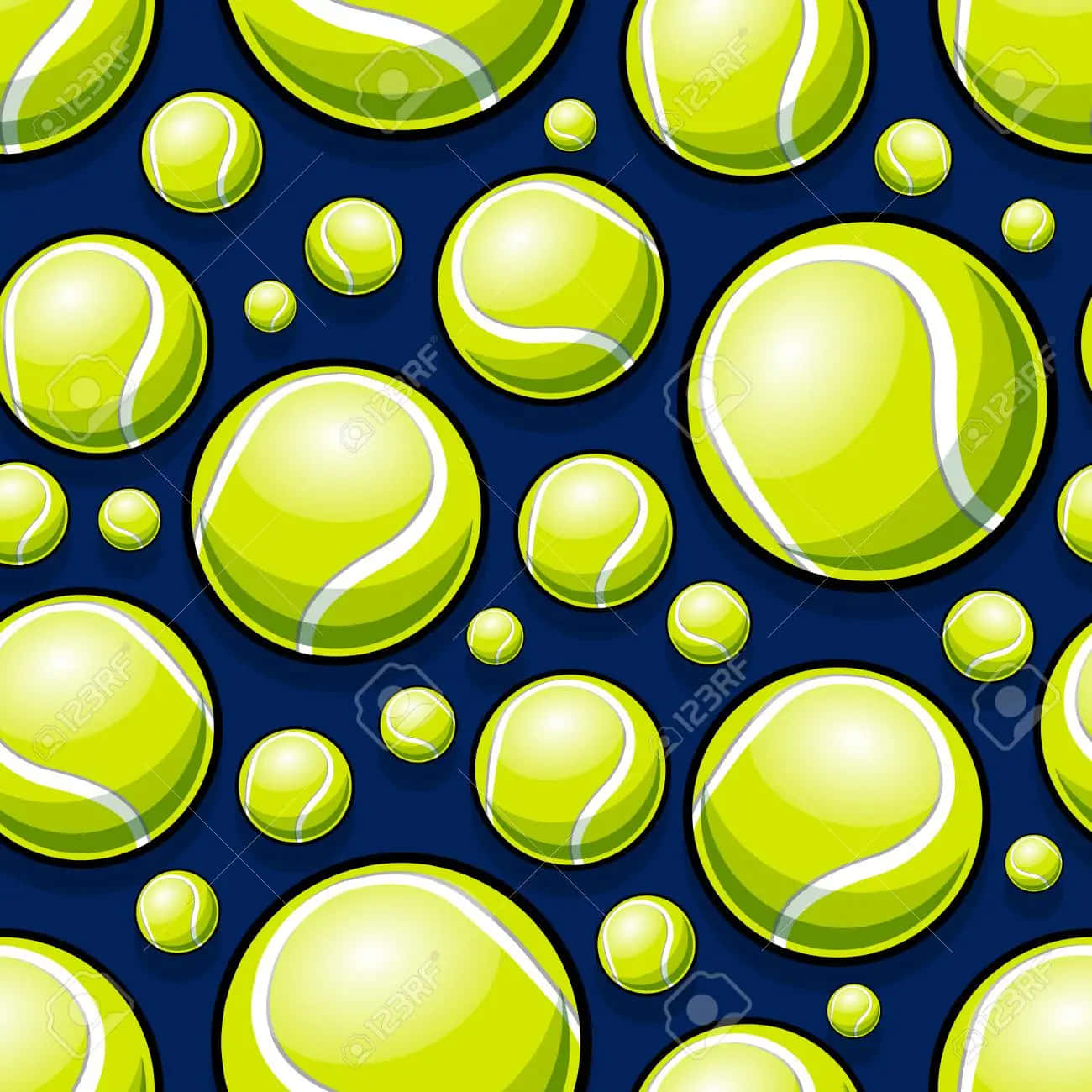 En tennis bold på banen Wallpaper