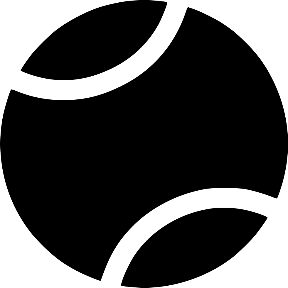 Tennis Ball Icon Blackand White PNG