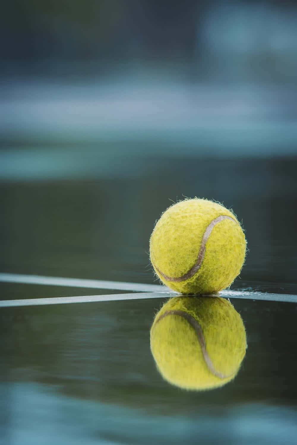 Tennis Ball Reflection Aesthetic Wallpaper