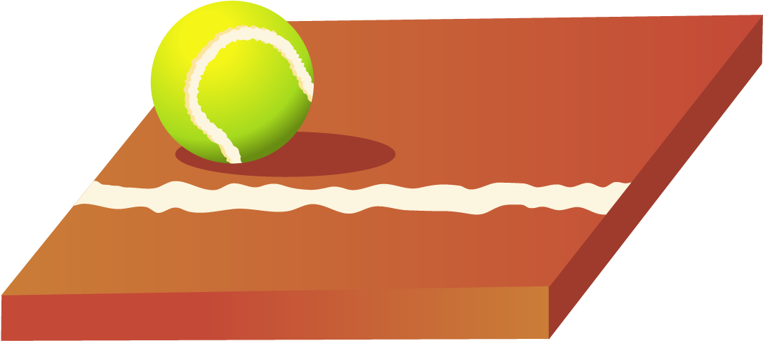 Tennis Ballon Clay Court PNG