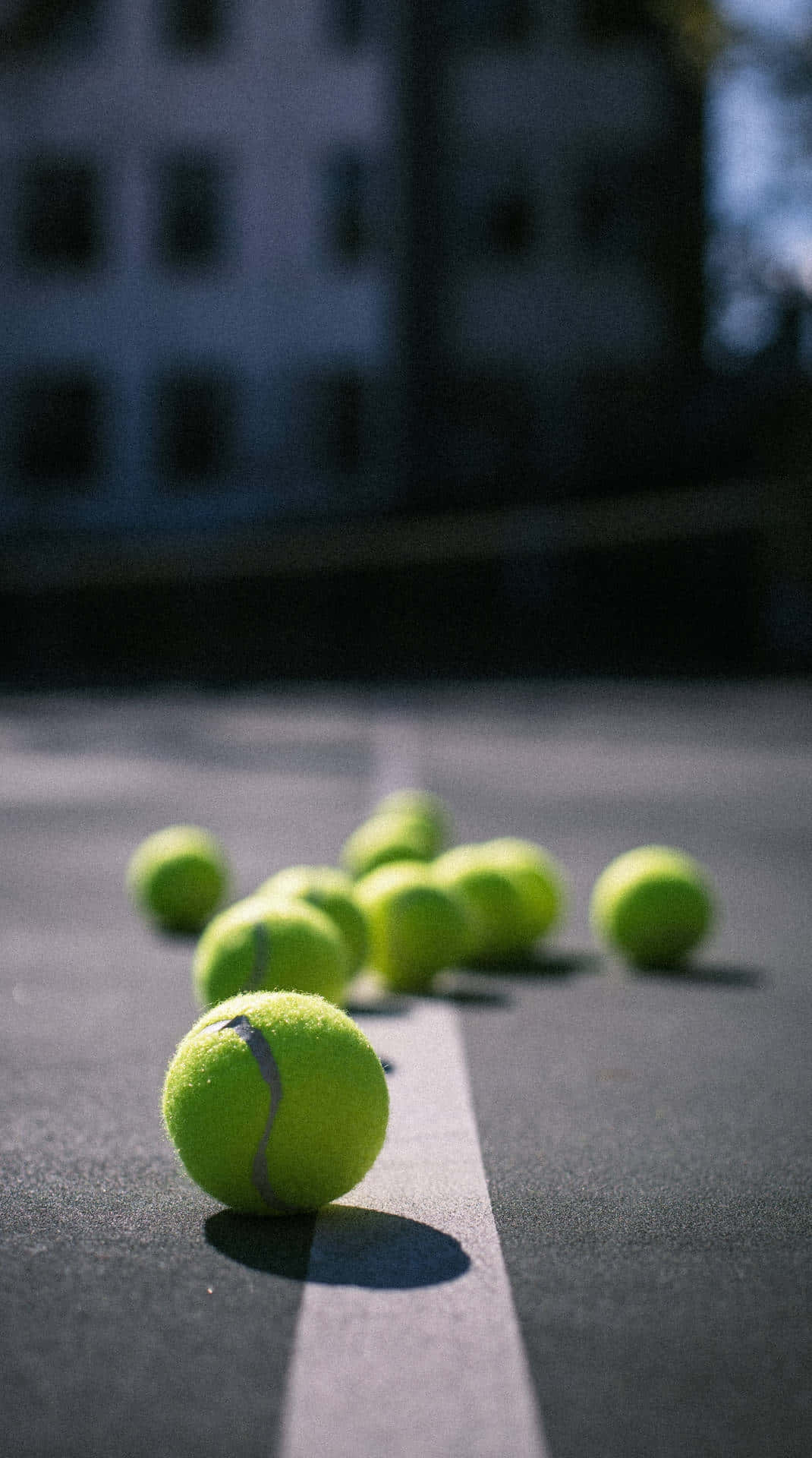Tennis Ballson Court Aesthetic Wallpaper
