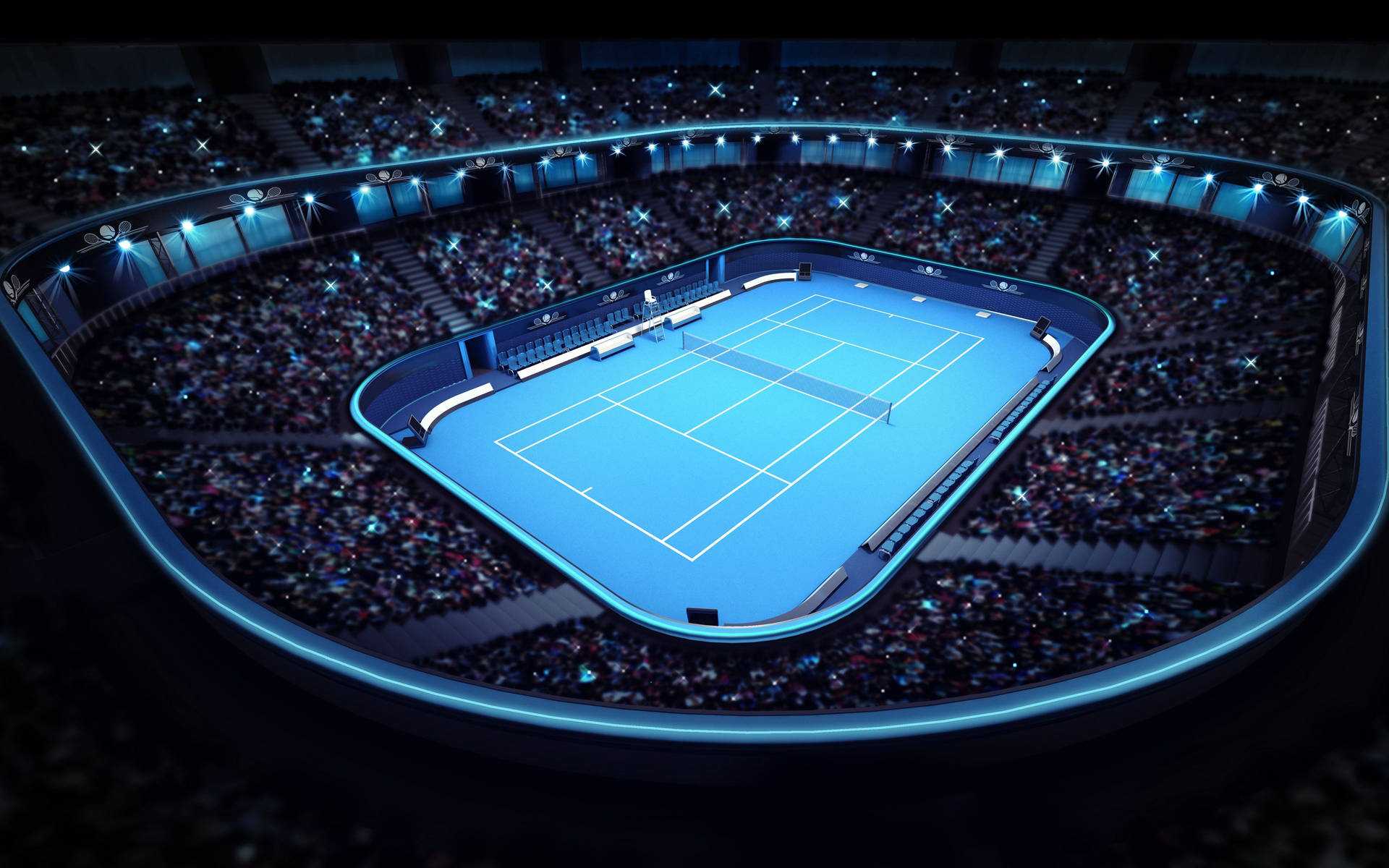 Tennis Court Stadium Wallpaper
