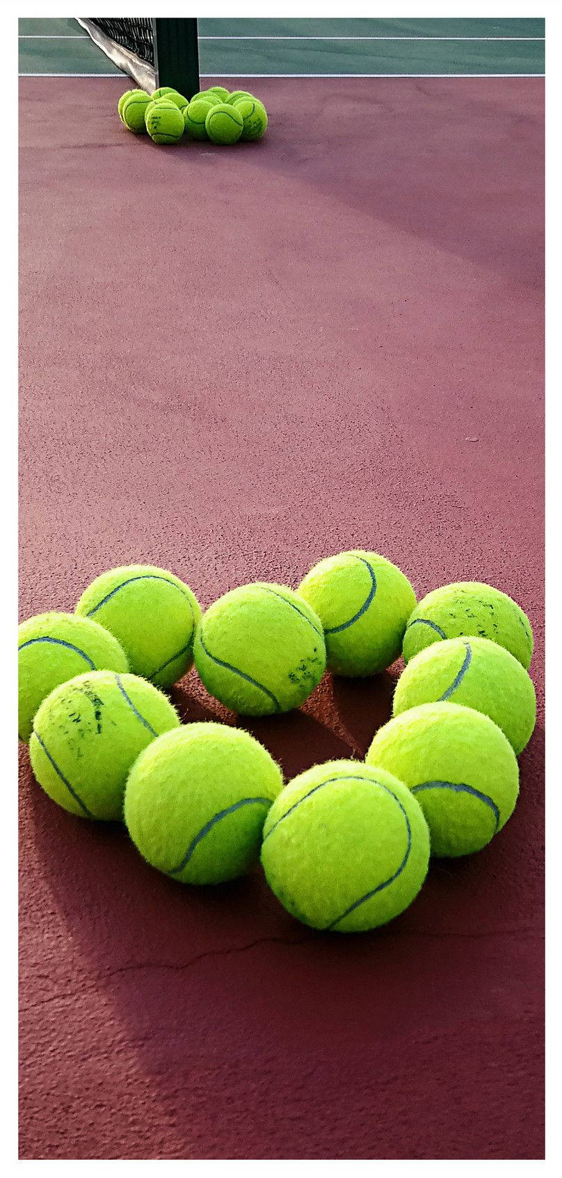 Elegant Tennis Ball on Smartphone Screen Wallpaper