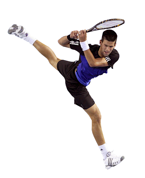 Tennis Player Action Shot PNG