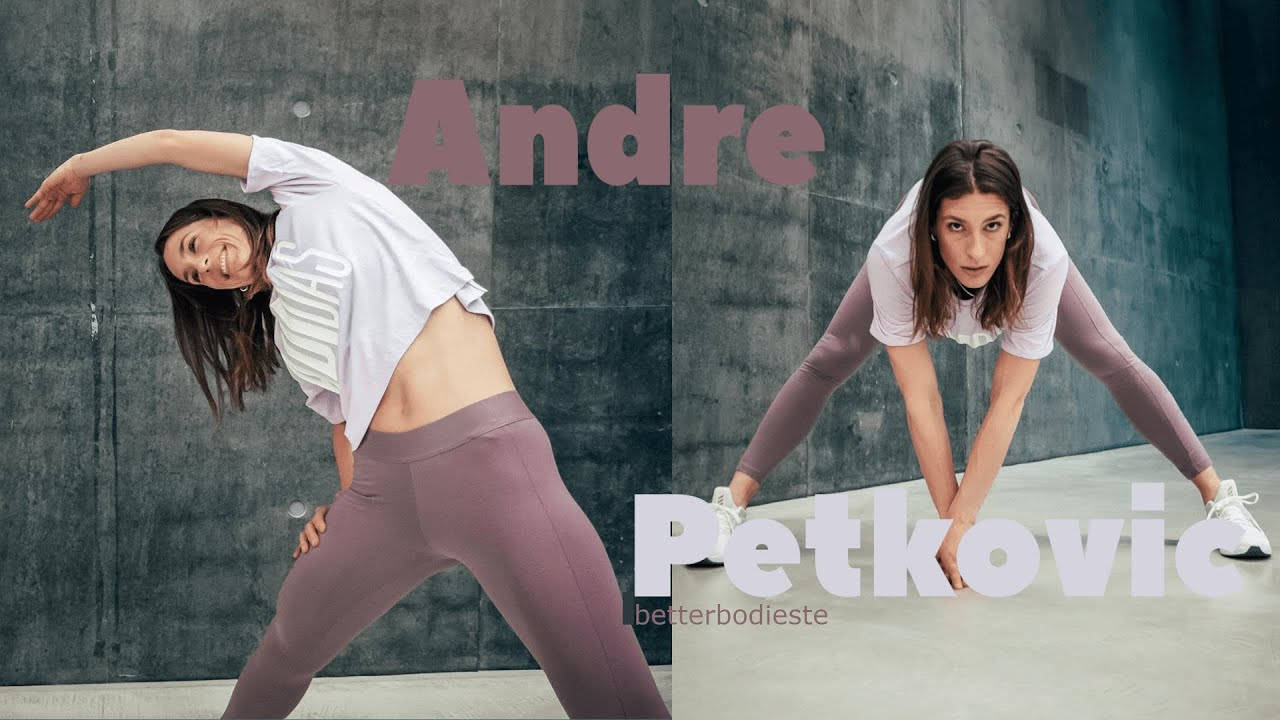 Tennis Player Andrea Petkovic Yoga Tutorial Wallpaper
