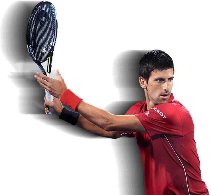 Tennis Player Backhand Preparation PNG