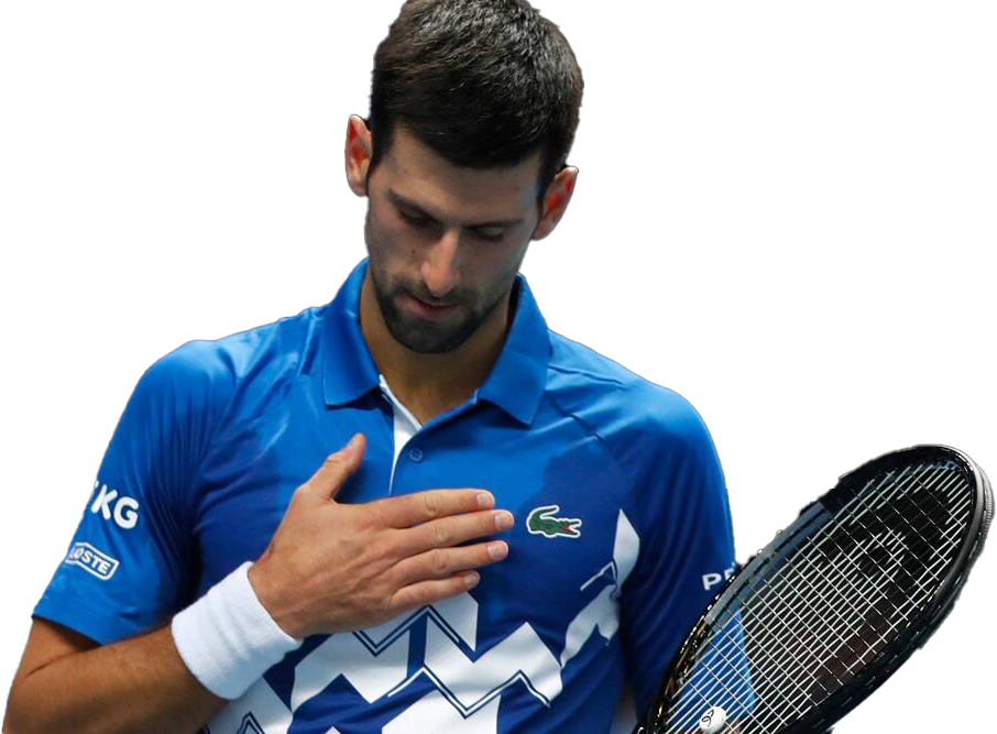 Tennis Player Blue Shirt Gesture PNG