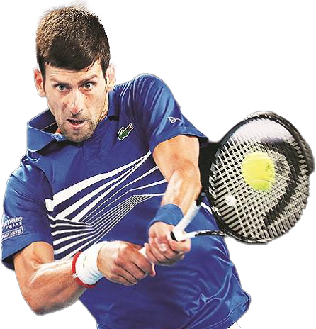 Tennis Player Intense Forehand PNG