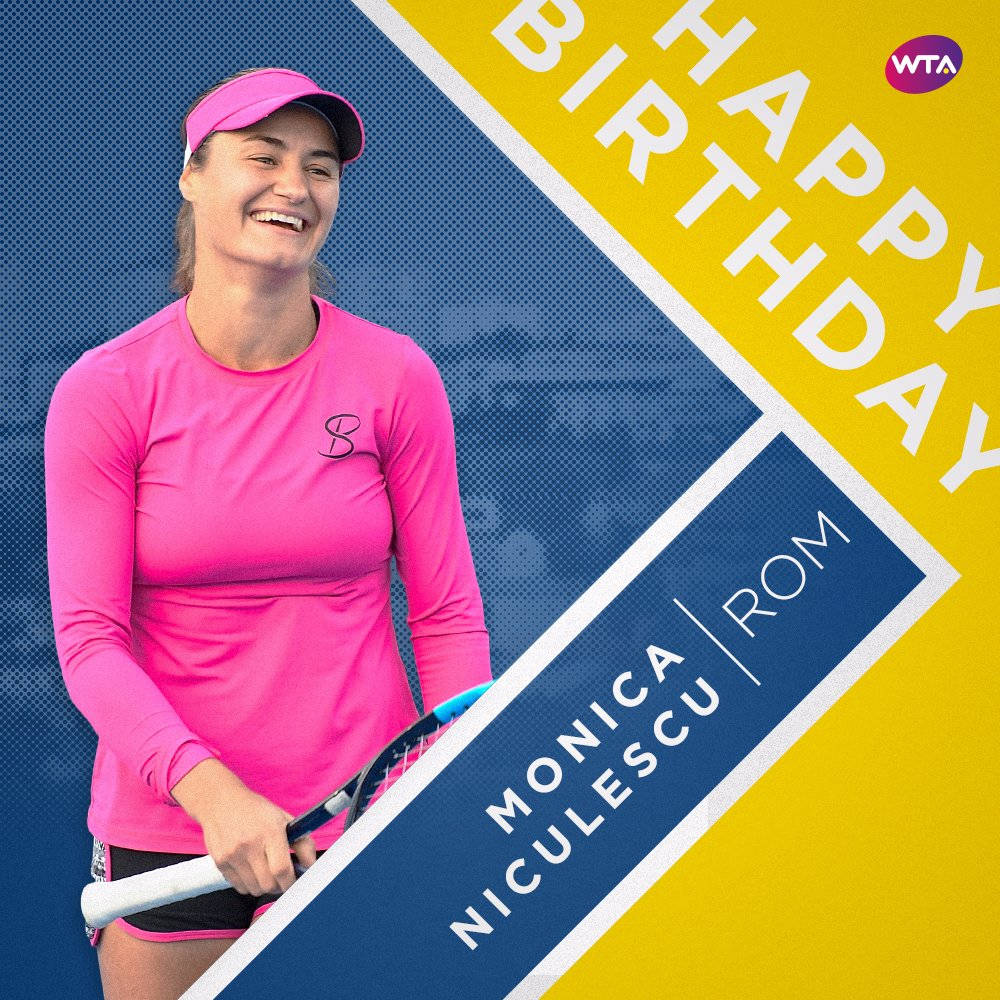 Tennis Player Monica Niculescu Birthday Greeting Wallpaper