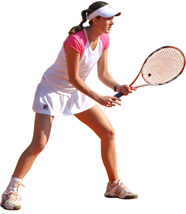 Tennis Player Ready Position PNG