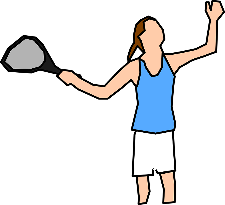 Tennis Player Serving Cartoon PNG