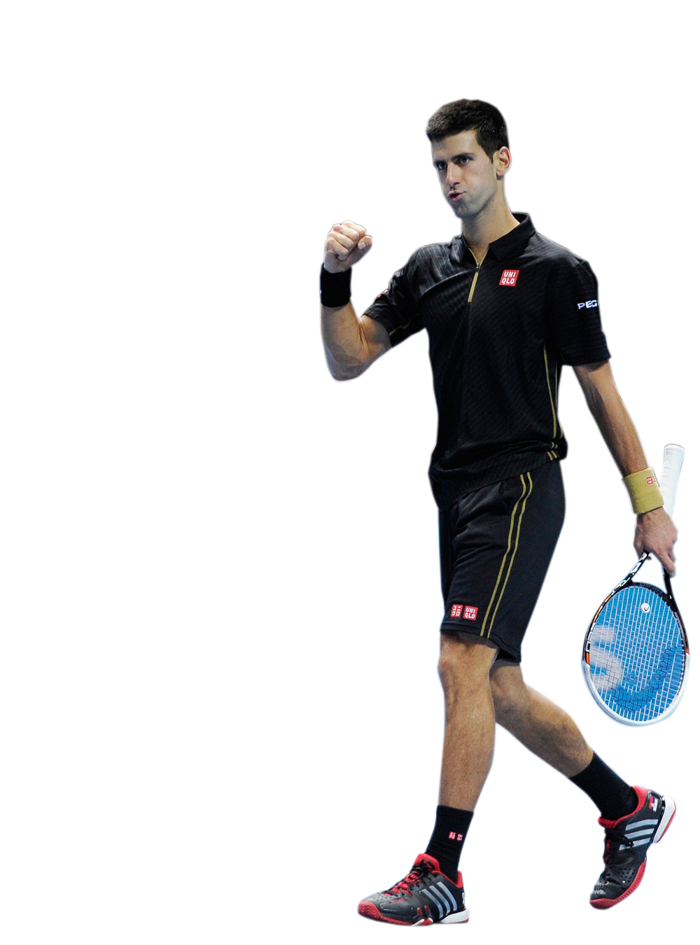 Tennis Player Victory Gesture PNG