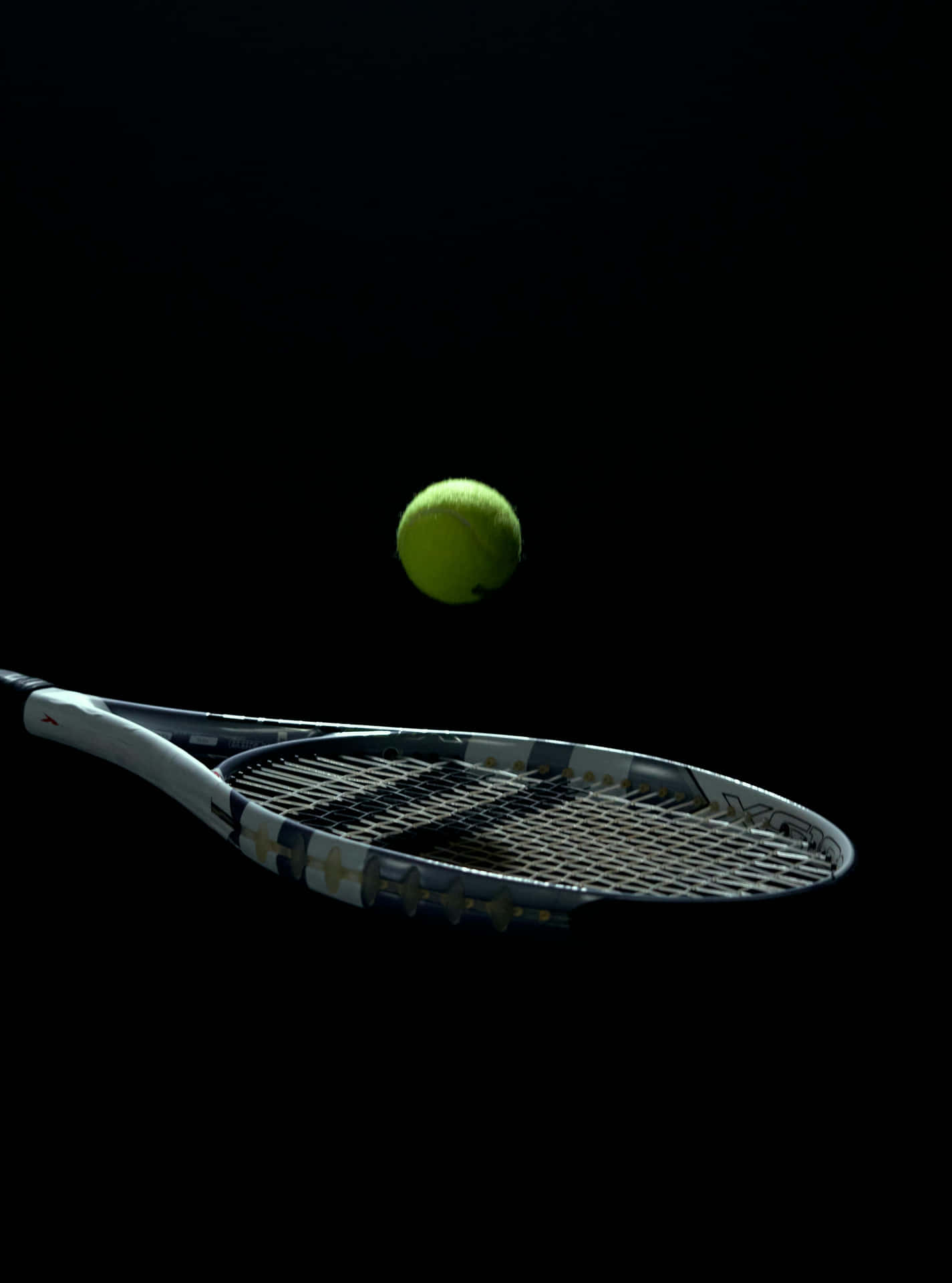 Tennisracket En Bal In Beweging Achtergrond