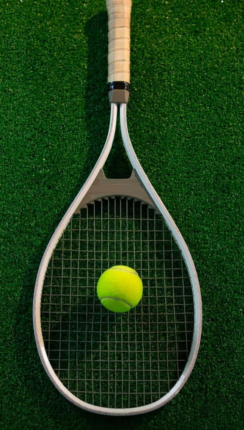Tennis Racketand Ballon Court Wallpaper