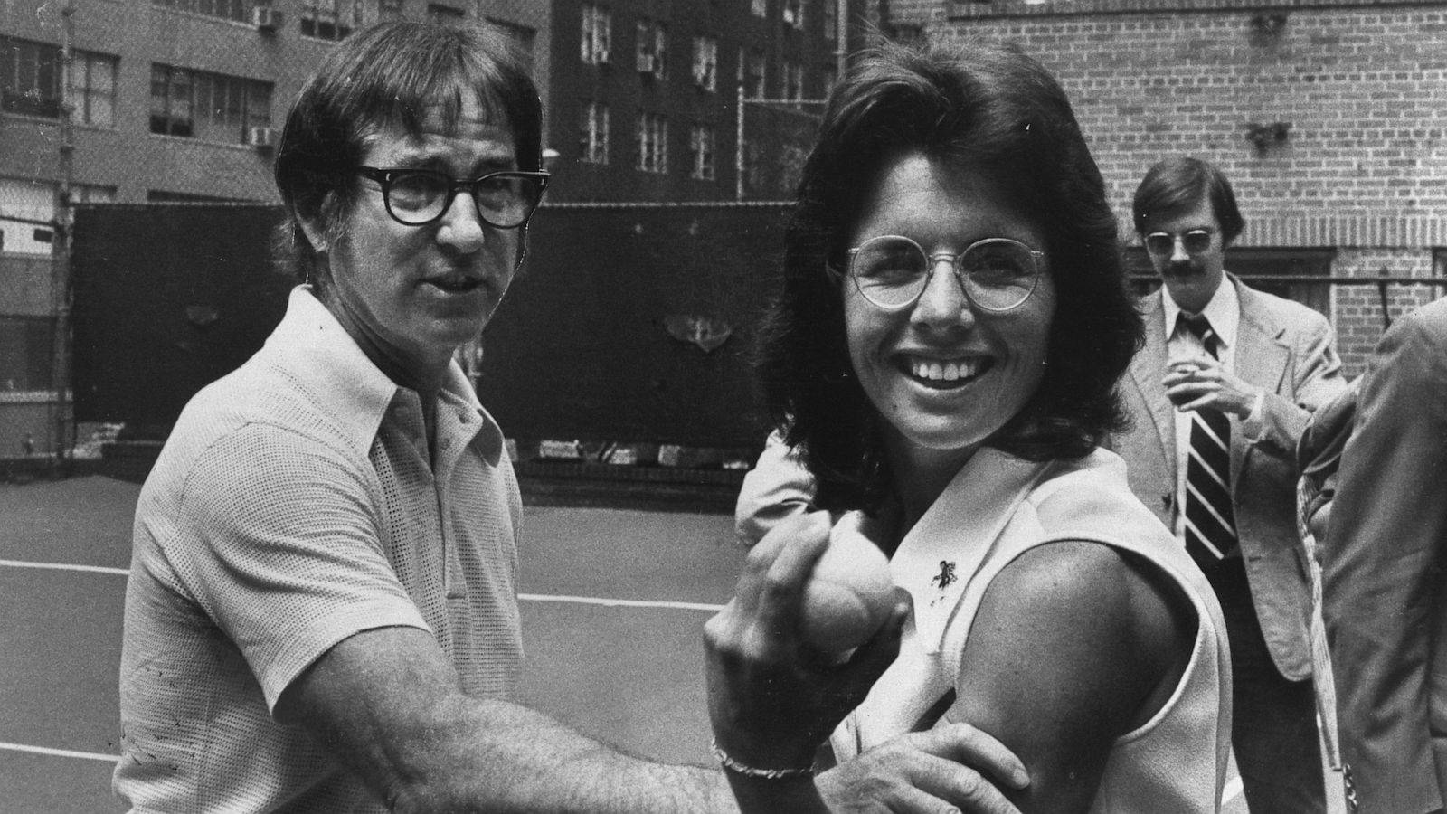 Tennis sport Bobby Riggs og Billie Jean King holdbare tapet Wallpaper