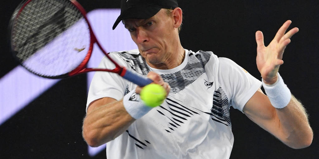 Tennis Star Kevin Anderson In Action Wallpaper