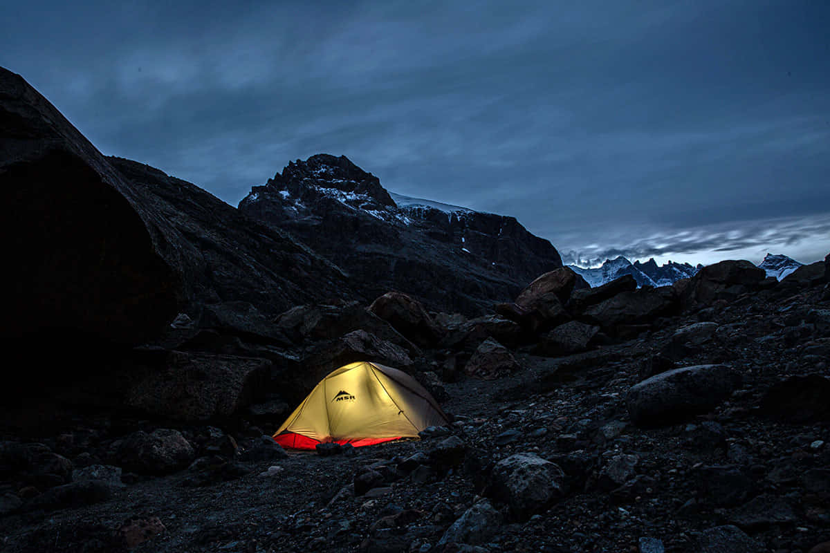 Tent Rocky Mountain giver et udsyn af frisk luft. Wallpaper