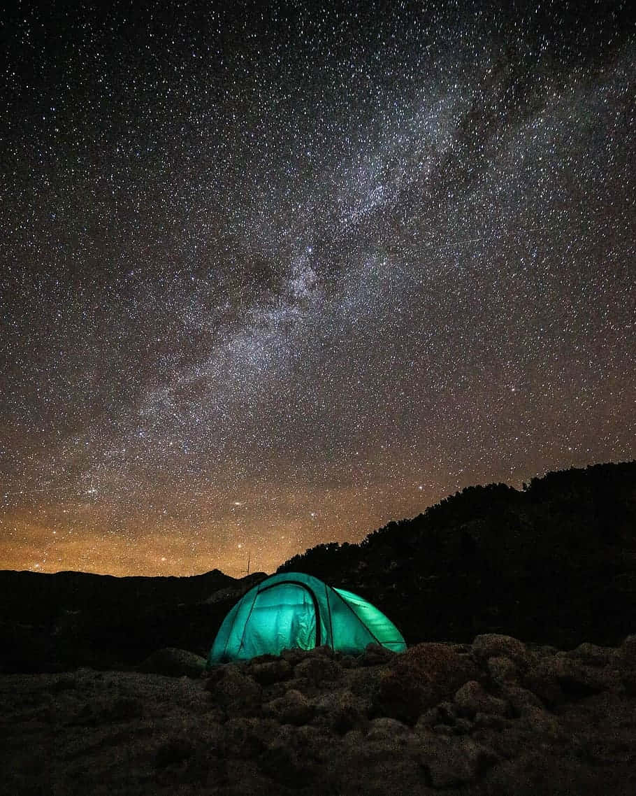 Tent Starry Night Wallpaper