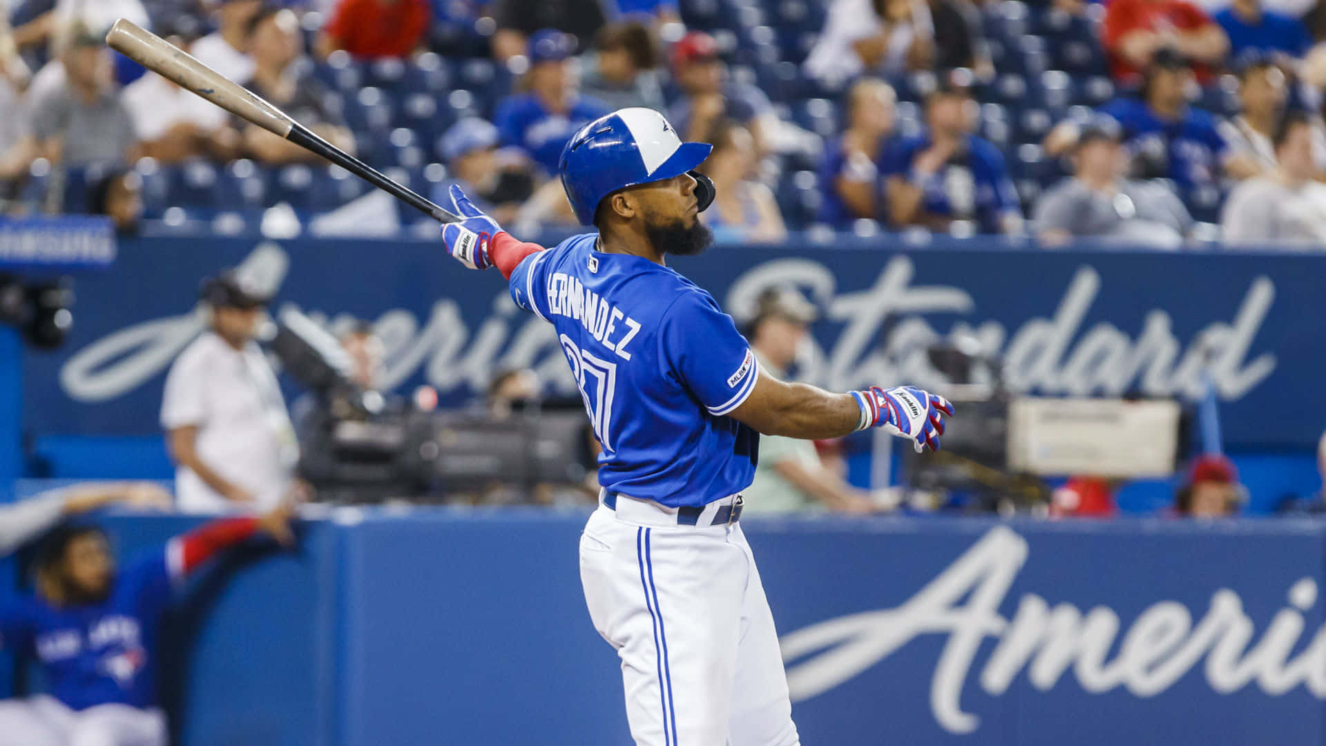 Teoscar Hernandez Blue Jays Slaghouding Achtergrond