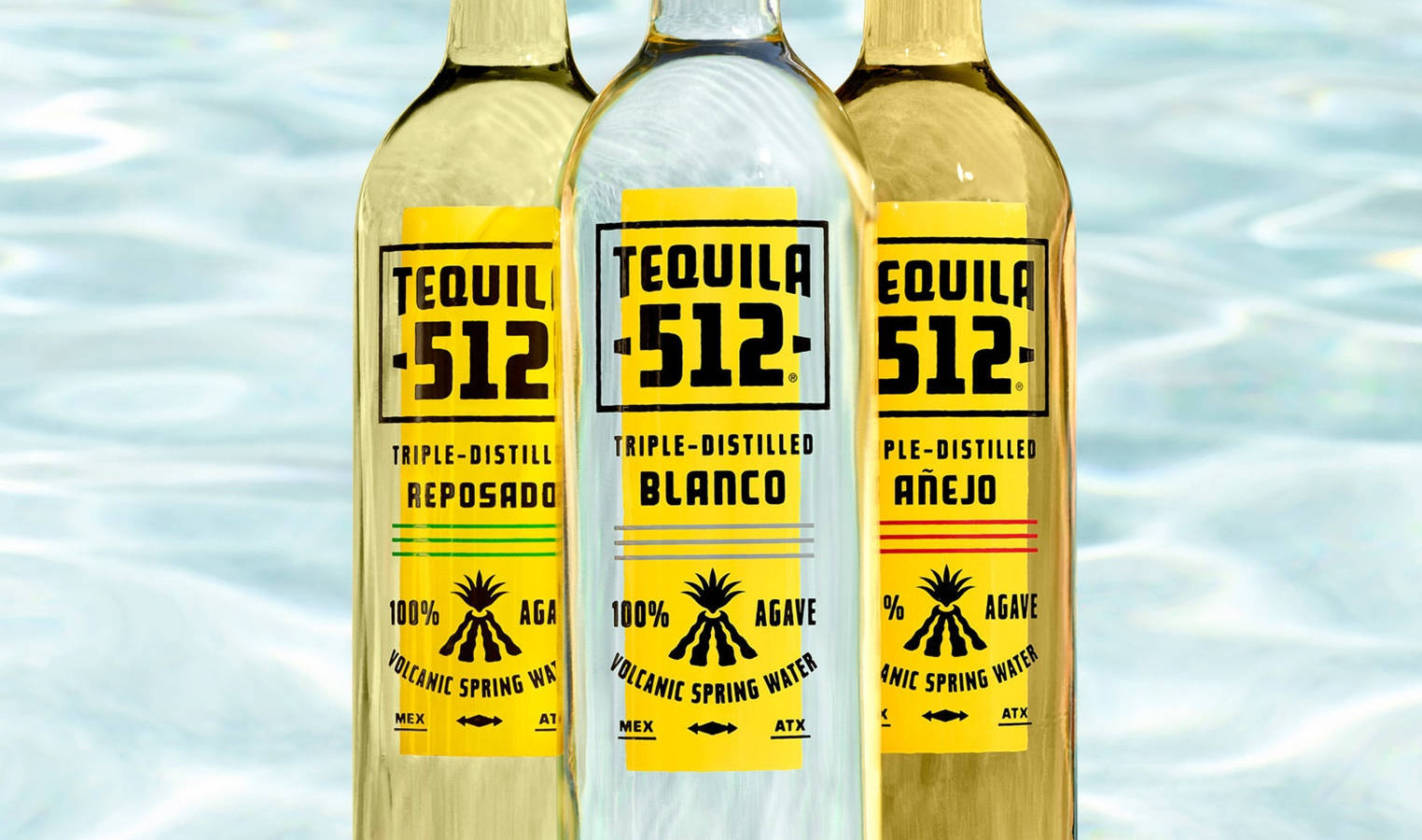 Botellasde Tequila 512 Reposado Blanco Anejo Fondo de pantalla