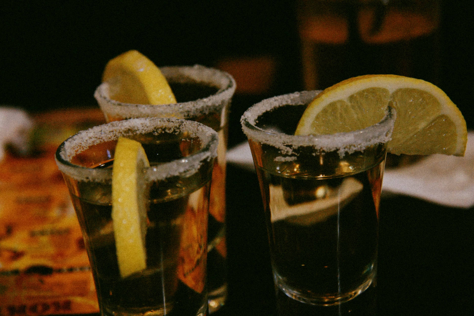 Cocktailsde Tequila E Limão Papel de Parede