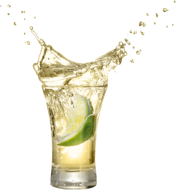 Download Tequila Splashwith Lime Wedge | Wallpapers.com