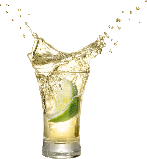 Tequila Splashwith Lime Wedge PNG