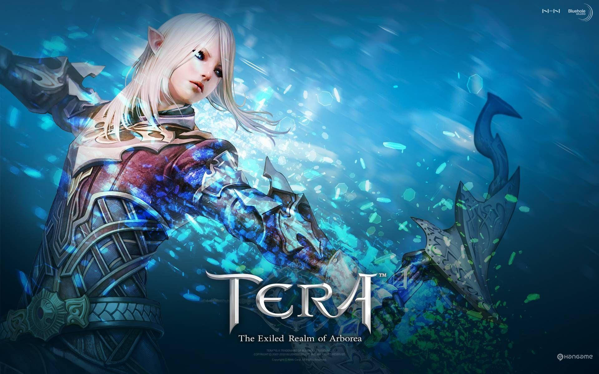 Tera Online Game Blue Crystals Wallpaper