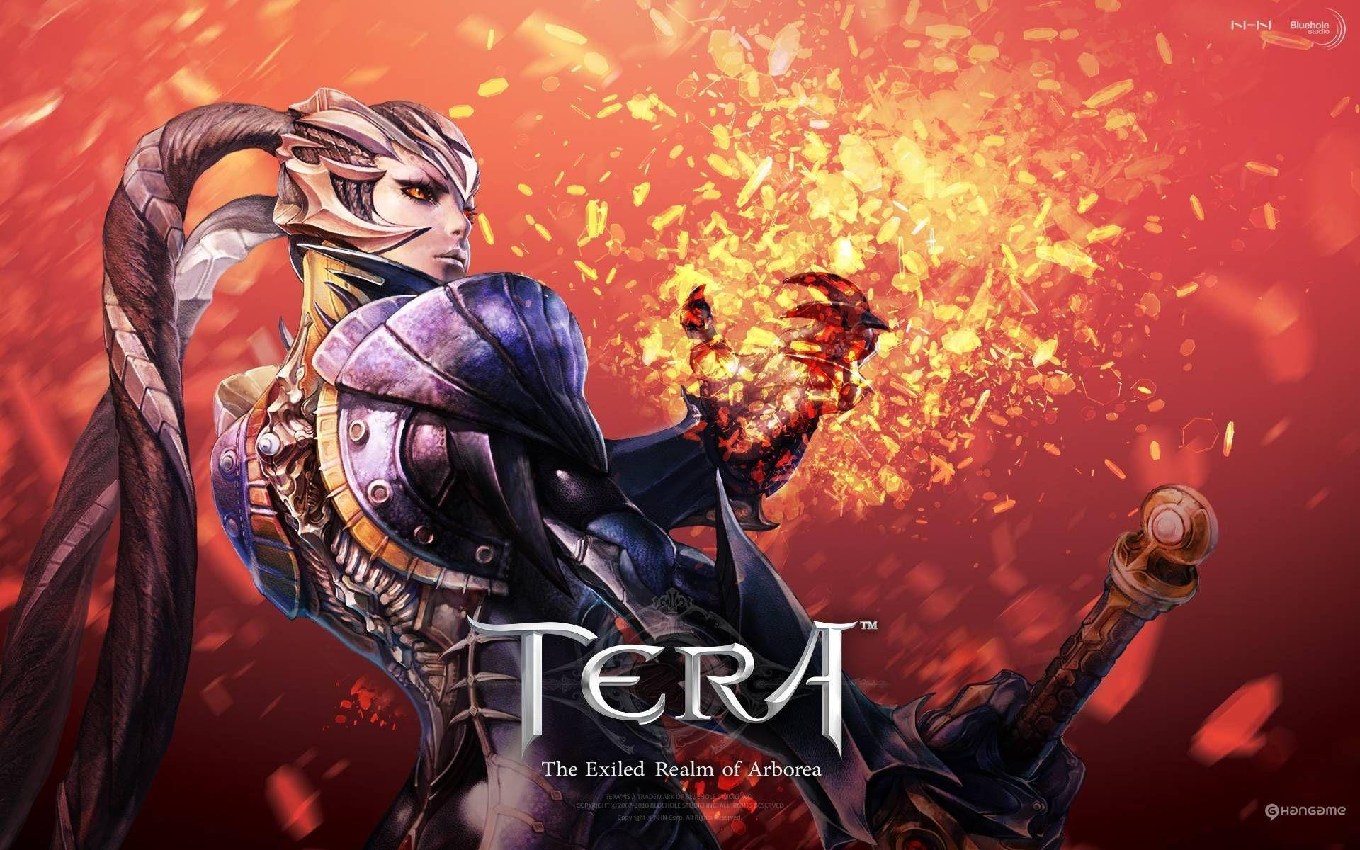 Tera Role-playing Game Cool Character In Purple Suit Wallpaper