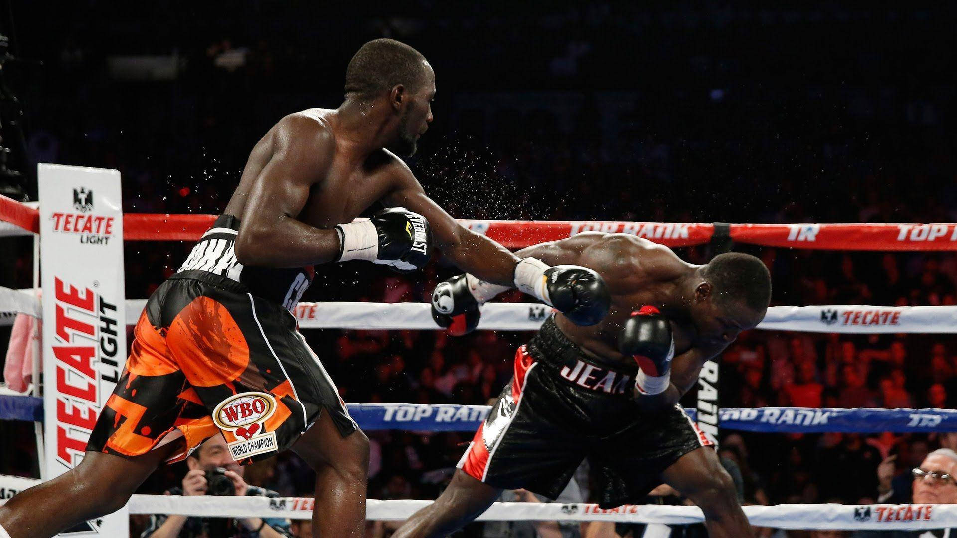 Terence Crawford Vs. Dierry Jean Boxing Match. Wallpaper