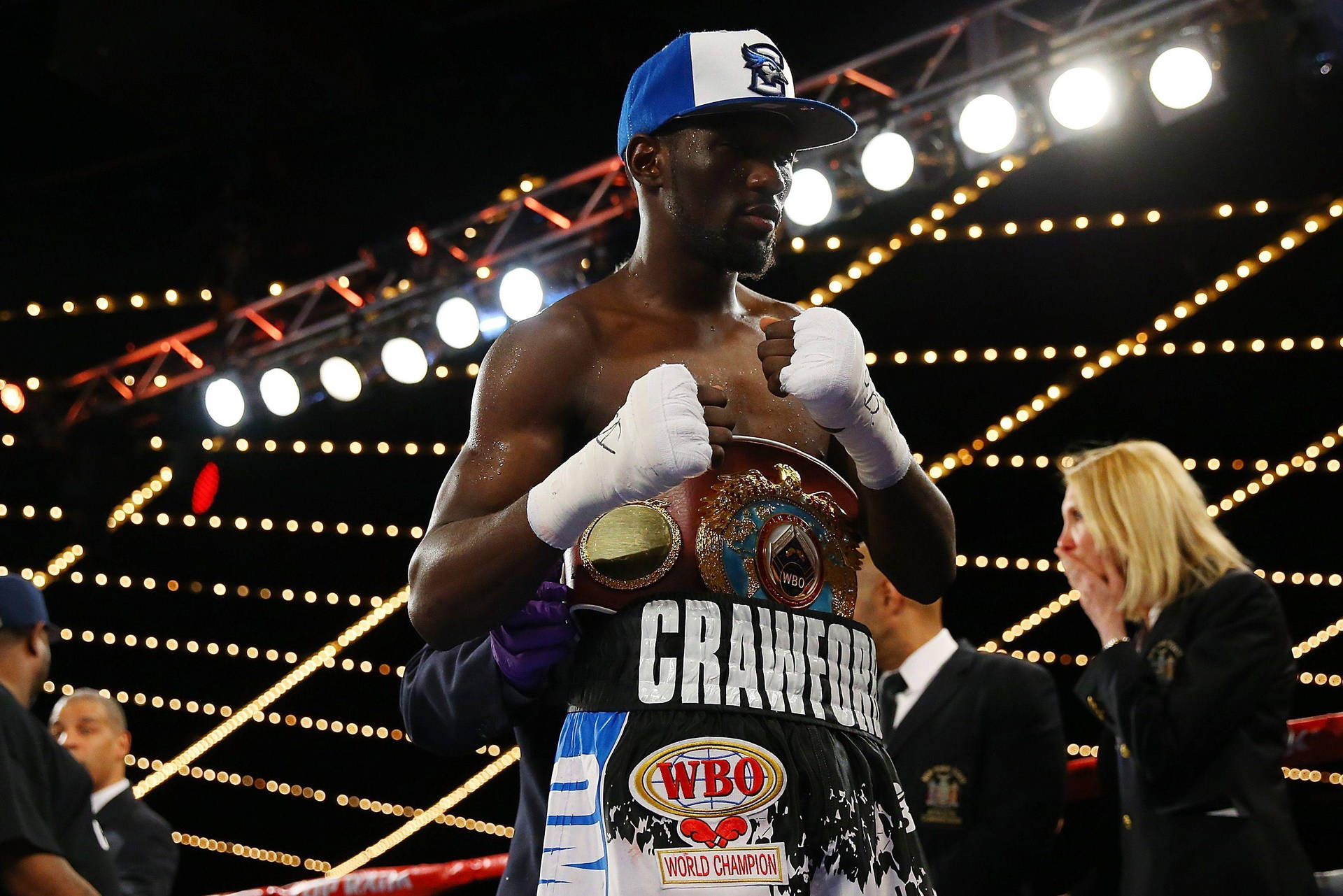 Terencecrawford Many Lights Baseball Cap In German: Terence Crawford Many Lights Baseball-kappe Wallpaper
