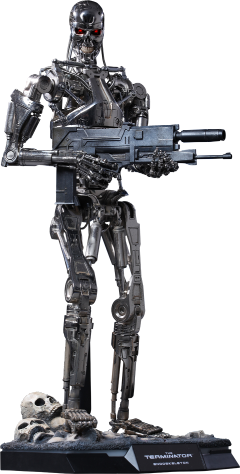 Terminator Endoskeletonwith Minigun PNG