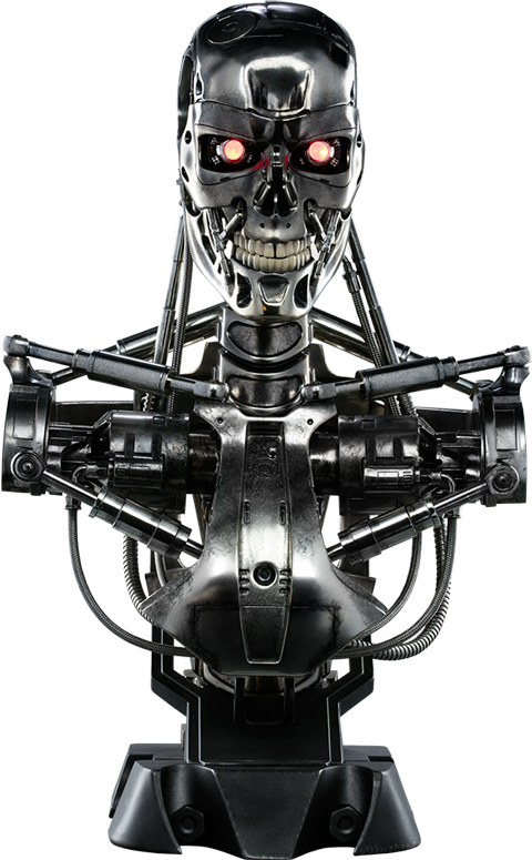 Terminator Robot Portrait PNG