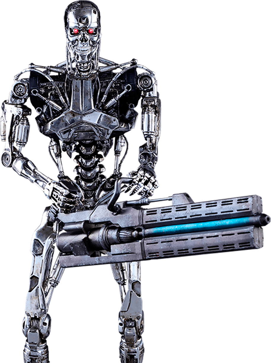 Terminator Robot With Gun PNG